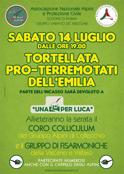 Tortellata PRO-TERREMOTATI dell'EMILIA
