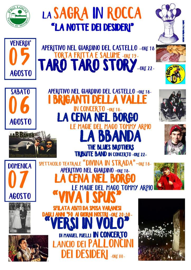 Volantino Sagra in Rocca 2016